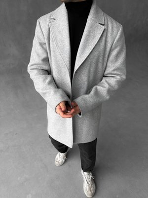 Пальто чоловіче кашемірове демісезонне меланж розмір S pal2-SL фото