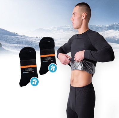 Термобілизна чоловіча Omni Heat зимова чорна + термошкарпетки 2 пари 770613-2 фото