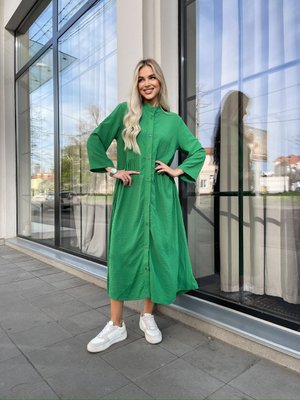 Сукня сорочка жіноча літня довга зелена Алібі розмір 40-42 SL-5249 фото