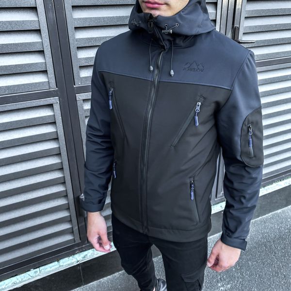 copy_Мужская куртка Pobedov Jacket "Korol' Lev" черная-нави 00125 фото