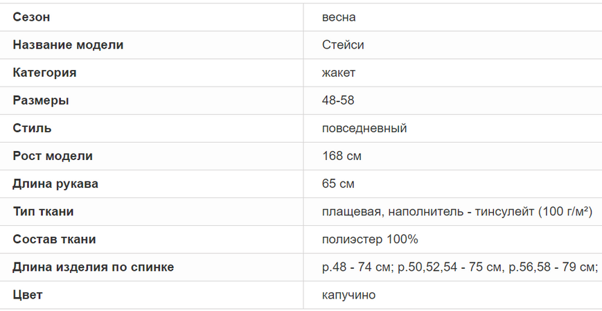 Куртка піджак жіноча стьобана Стейсі розмір 48 101882-SL фото