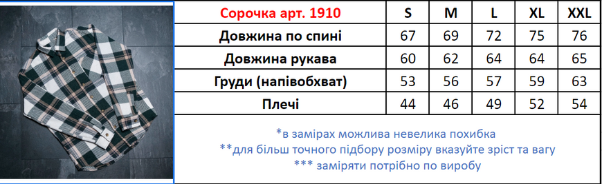 Сорочка чоловіча у клітинку з довгим рукавом чорно-біла 1910-SL фото