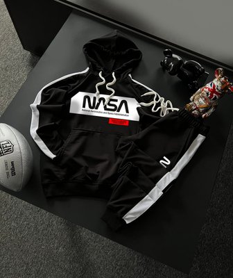 Спортивный костюм мужской Nasa с лампасами и капюшоном, комплект худи и штаны весенние 770506 фото