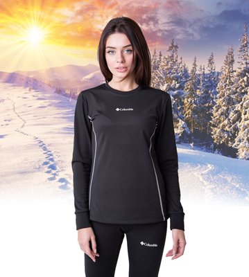 Термобілизна зимова жіноча на флісі чорна, комплект білизни до -25 C 770944 фото