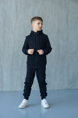 Дитячий спортивний костюм кофта та джогери чорний розміри 116-122 1533-SL фото