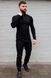 Сорочка класична чоловіча приталена з довгим рукавом чорна 1880-R.A фото 7