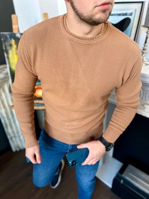 Чоловічий светр овал мокко 770476-kairo фото