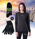 Термобілизна зимова жіноча на флісі чорна + термошкарпетки і рукавиці флісові 770952 фото 1
